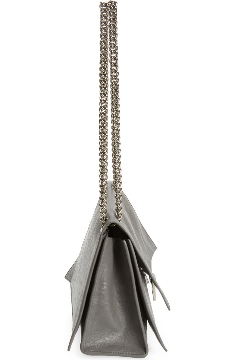 Balenciaga Crush Crushed Leather Shoulder Bag, Alternate, color,