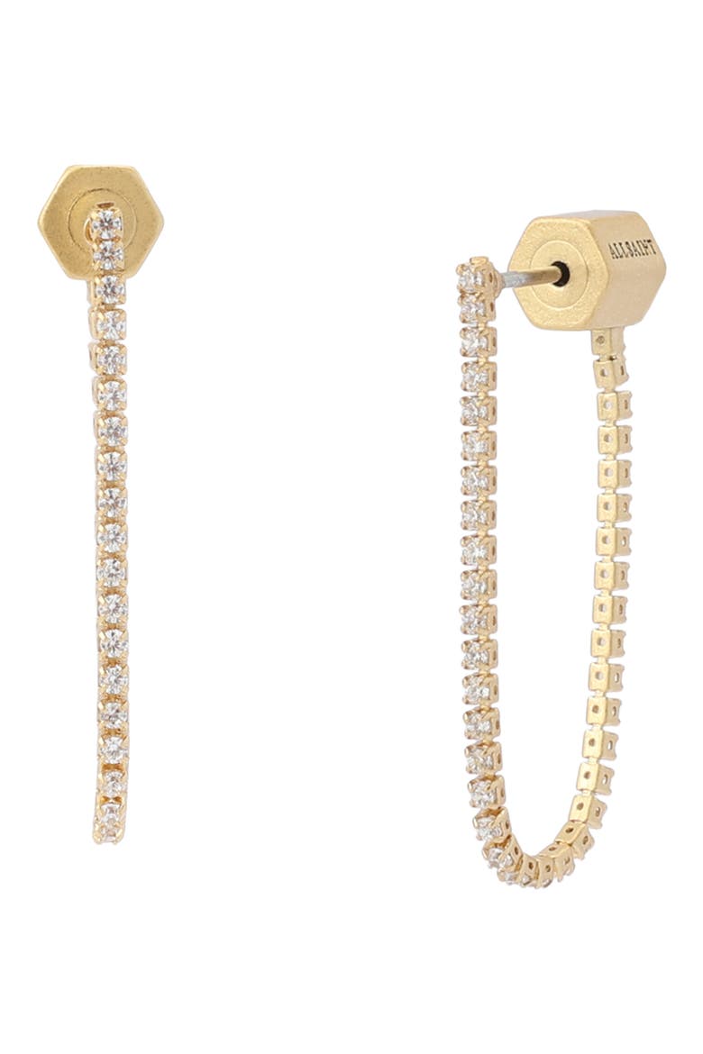 Crystal Front-to-Back Drop Earrings, Main, color, CRYSTAL