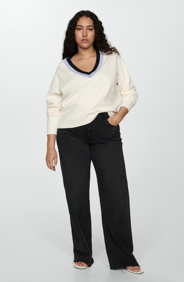 MANGO Liga V-Neck Sweater, Alternate, color,