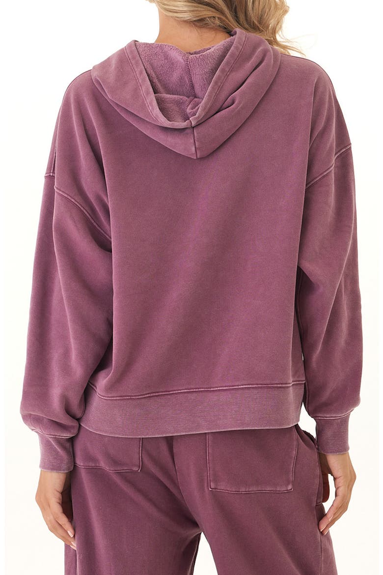 Marcellina Mineral Wash French Terry Hoodie, Alternate, color, ULTRA MAROON