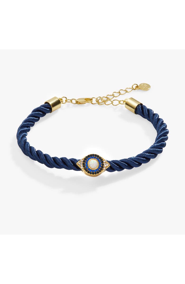 Alex and Ani Evil Eye Adjustable Cord Bracelet, Main, color, Blue