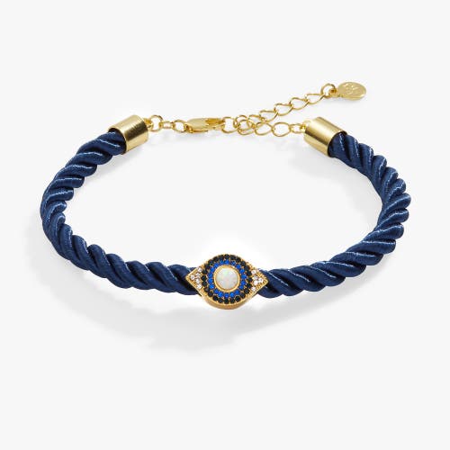 Alex And Ani Evil Eye Adjustable Cord Bracelet In Blue