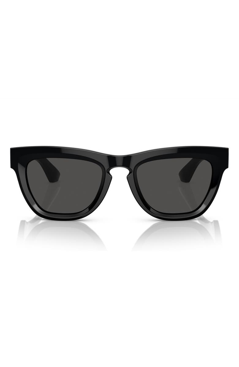 Burberry 52mm Square Sunglasses, Main, color, Black