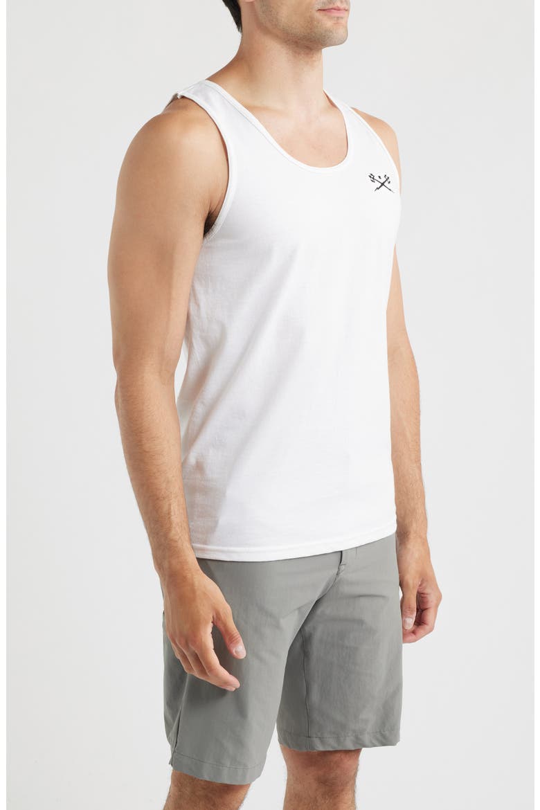 Go-To II Stock Cotton Tank, Alternate, color, WHITE