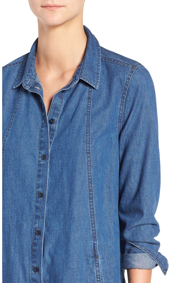 Denim Shirtdress, Alternate, color, DENIM WASH