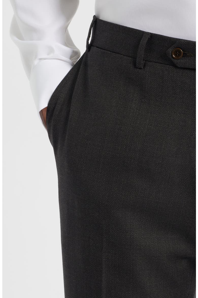 Siena Regular Fit Super 130s Wool Solid Dress Pants, Alternate, color, BLACK