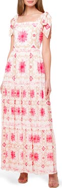 FLYING TOMATO Shoulder Tie Maxi Dress