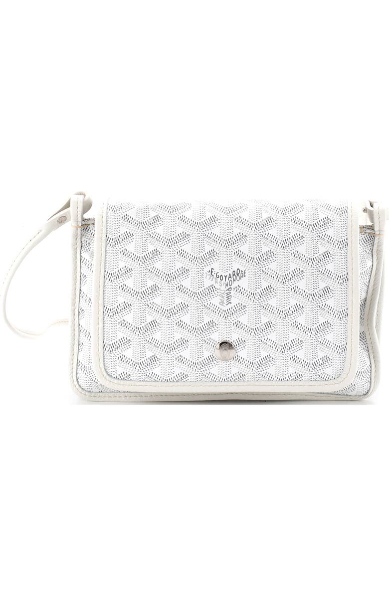 Pre-Owned Goyard Plumet Clutch Wallet Coated Canvas, Main, color, White