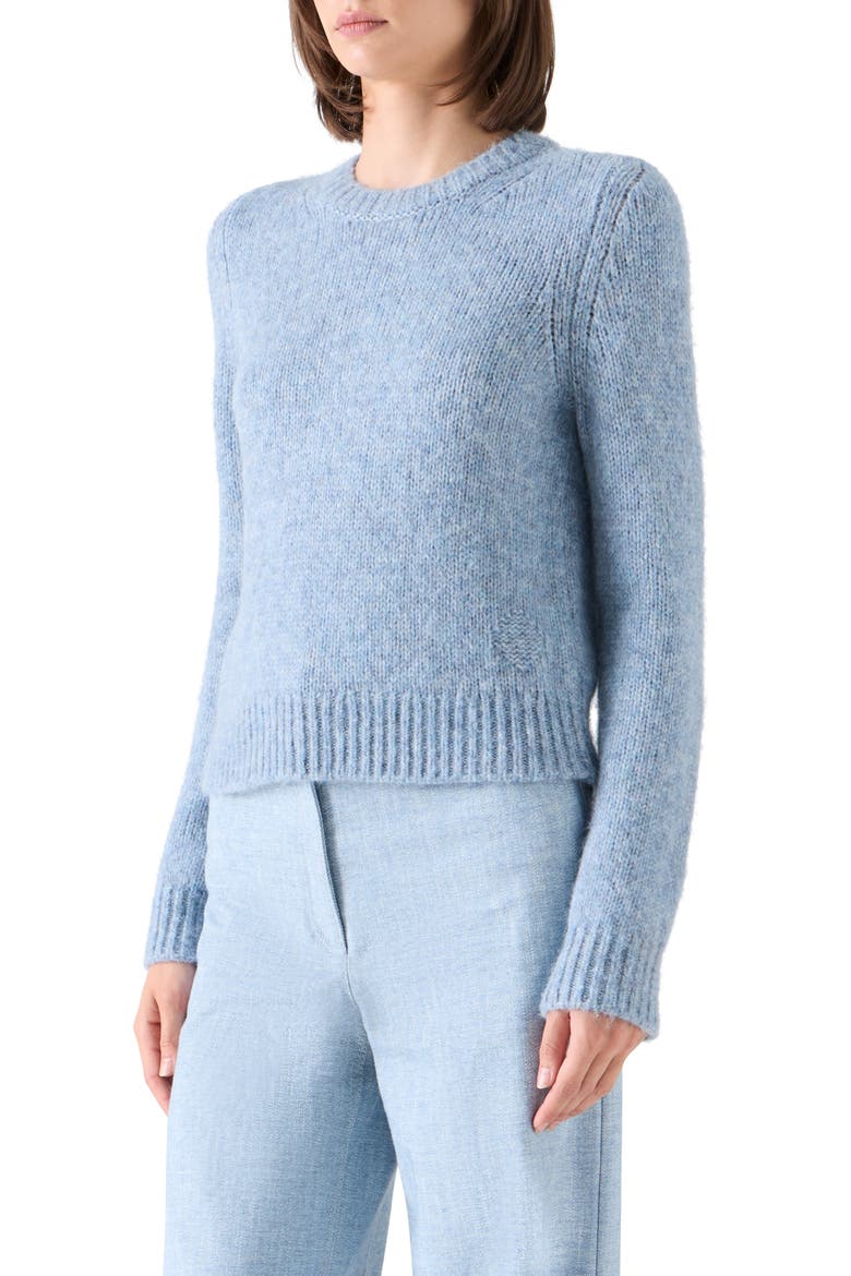 Fluffy Alpaca Blend Sweater, Alternate, color, LIGHT BLUE