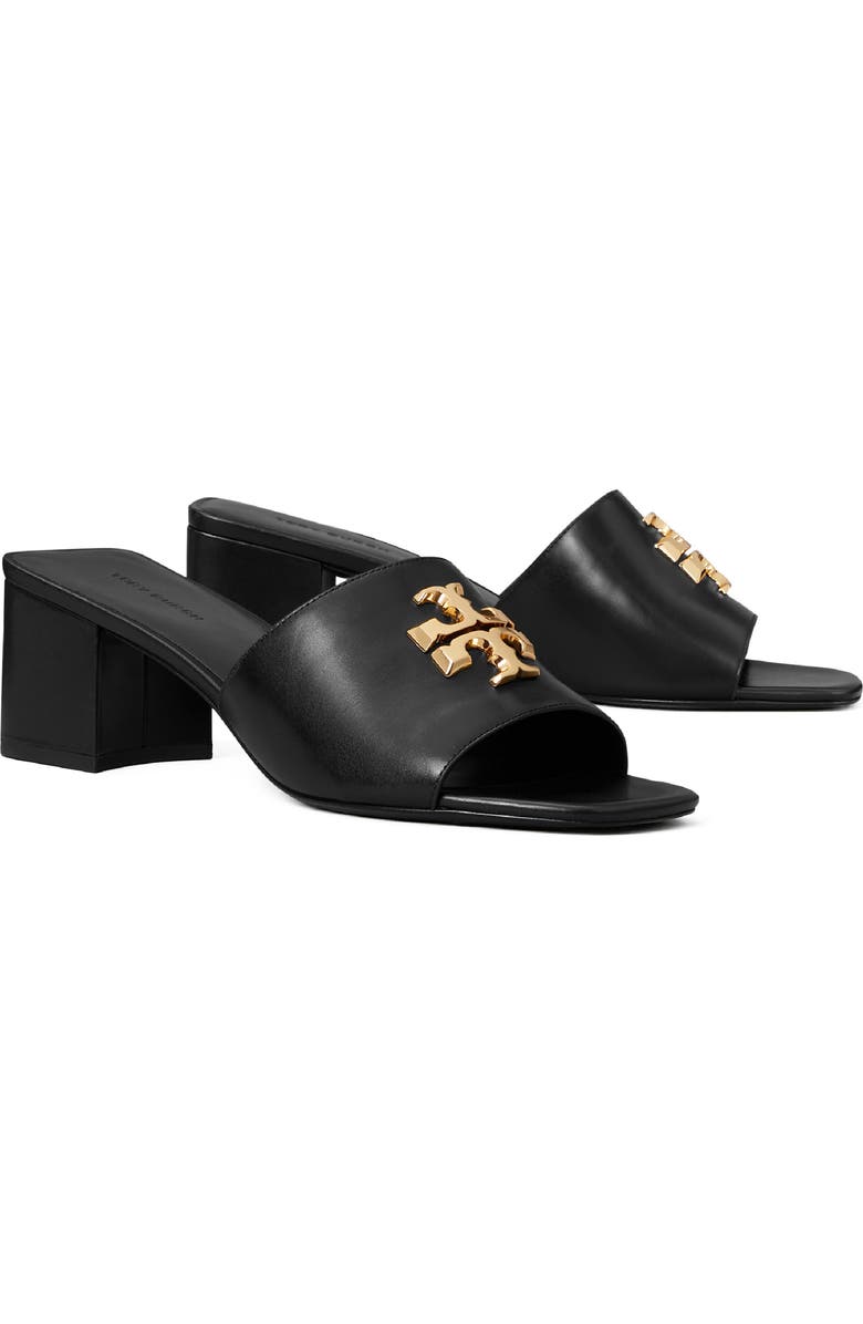 Tory Burch Eleanor Slingback Sandal, Main, color, Black / Gold