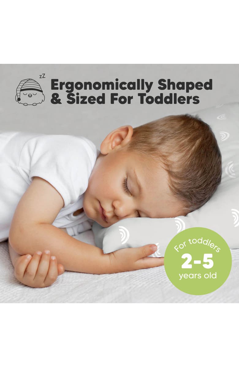 KeaBabies 1pk Toddler Pillow, Alternate, color, Gray Rainbow