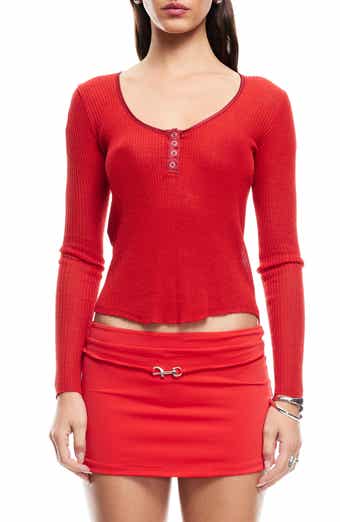 LIONESS Nineties Rib Long Sleeve Henley