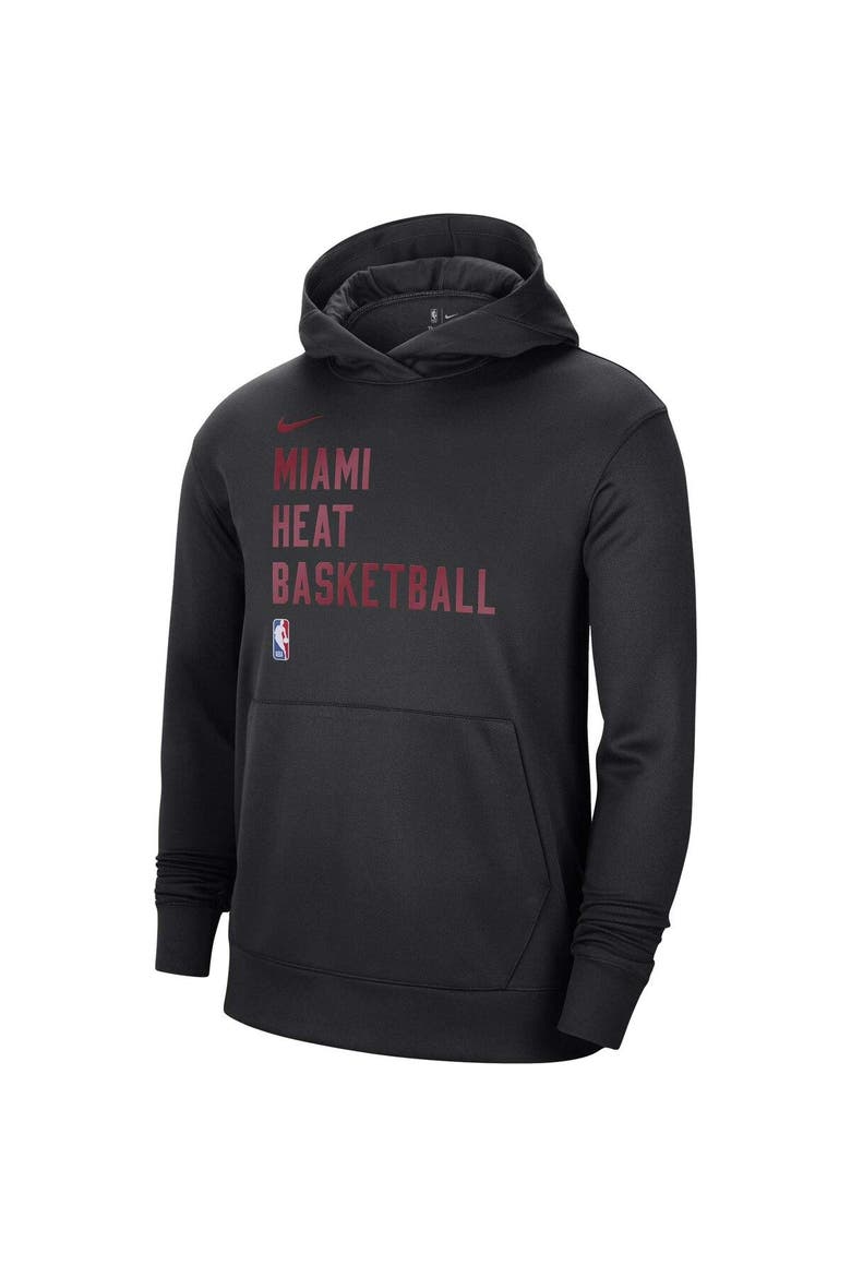 Unisex Nike Black Miami Heat 2023/24 Performance Spotlight On-Court Practice Pullover Hoodie, Alternate, color, Black