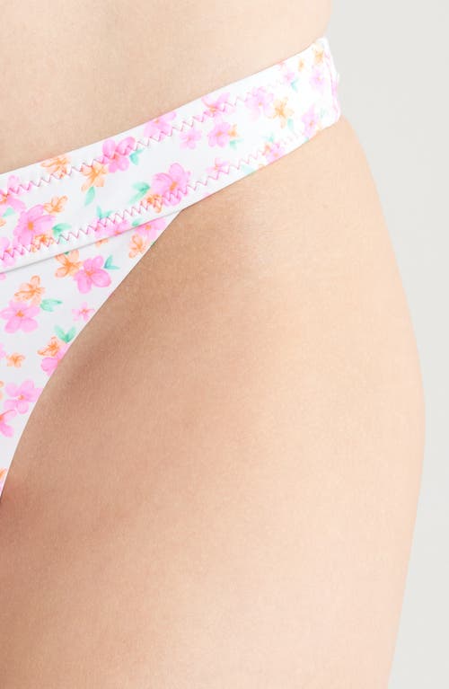 Kulani Kinis Flamingo Flora Y Cheeky Bikini Bottoms In Flamingo Flora