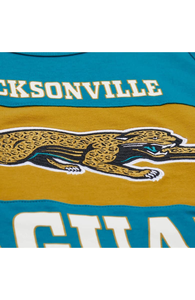 Mitchell & Ness Men's Mitchell & Ness Teal Jacksonville Jaguars Retro Colorblock Tank Top, Alternate, color, Teal