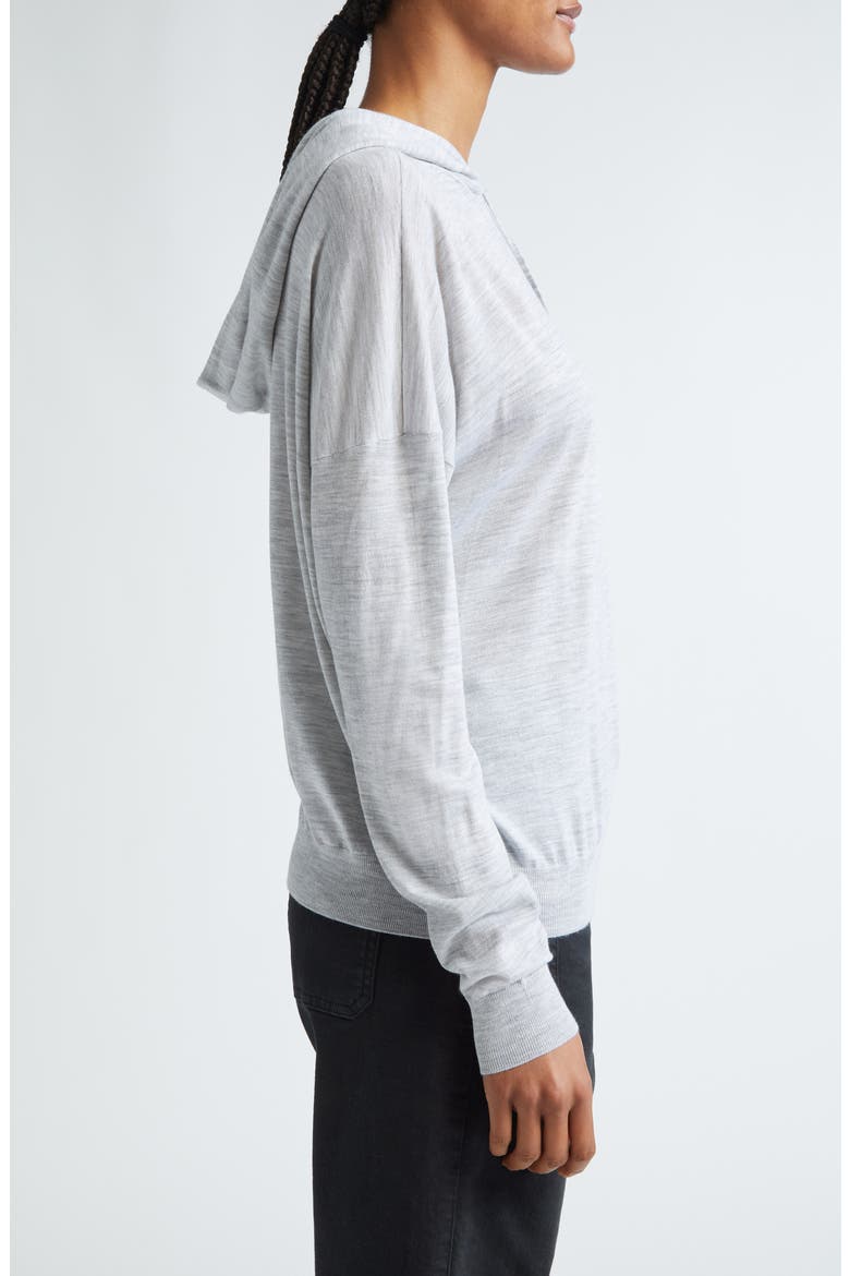 Merino Wool Hooded Sweater, Alternate, color, GREY