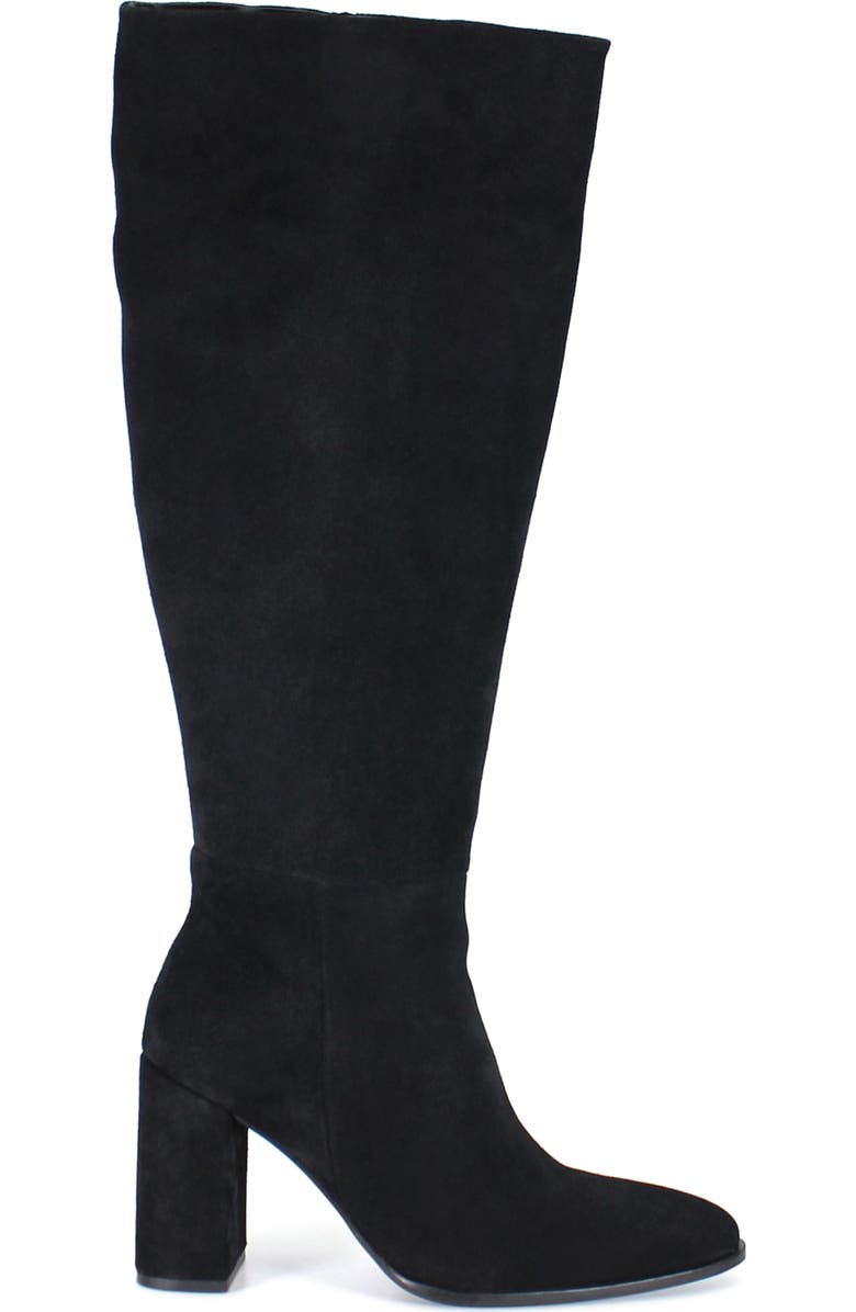 Diba True TEXT BACK Suede Stove Pipe Tall Boot, Alternate, color, Black