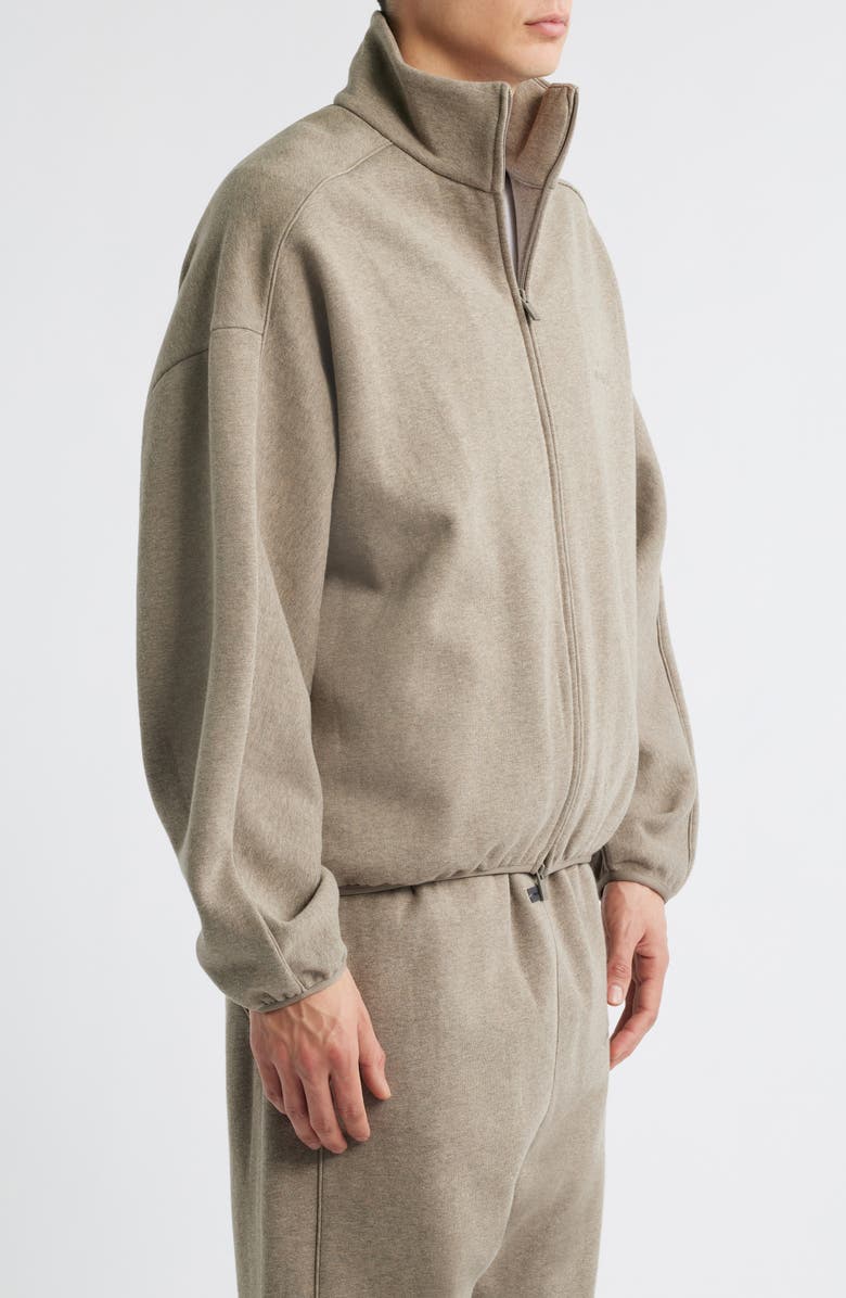 Fear of God Essentials Modern Fit Fleece Track Jacket, Alternate, color, Homestead Heather