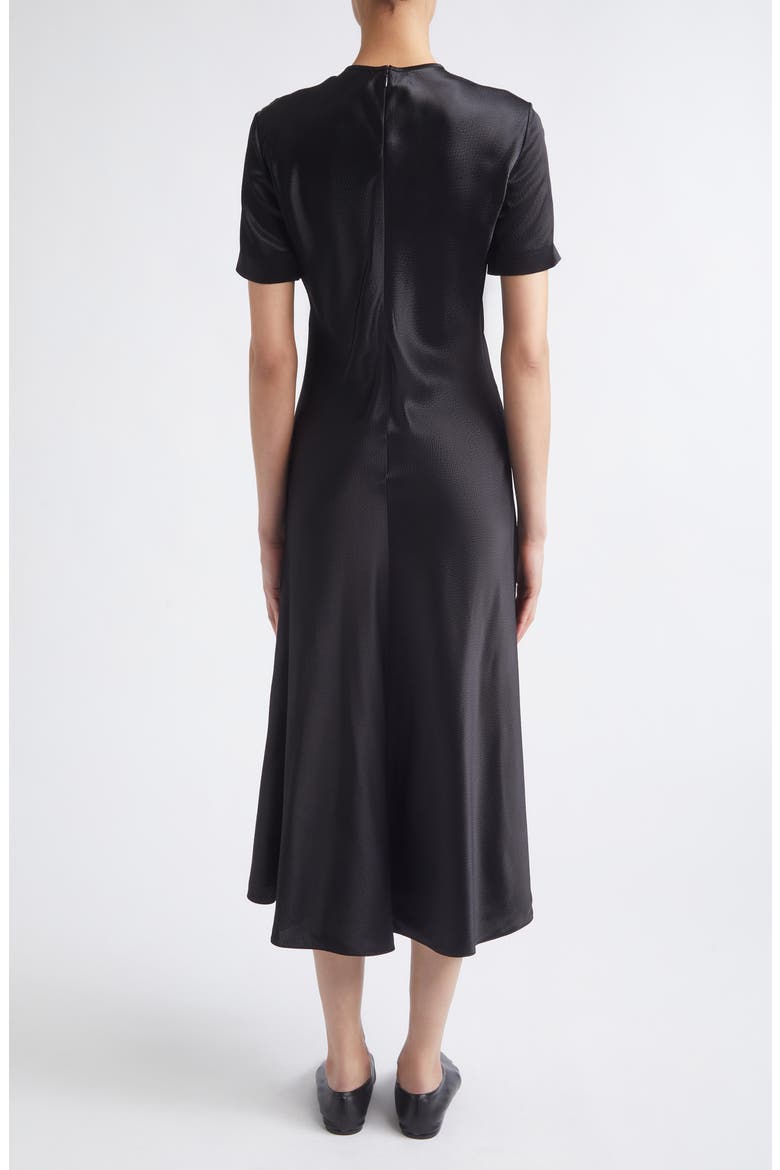 Akriti Short Sleeve Bias Dress, Alternate, color, BLACK