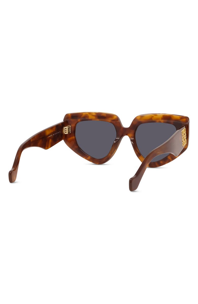 Loewe Anagram 51mm Geometric Sunglasses, Alternate, color, Blonde Havana / Blue