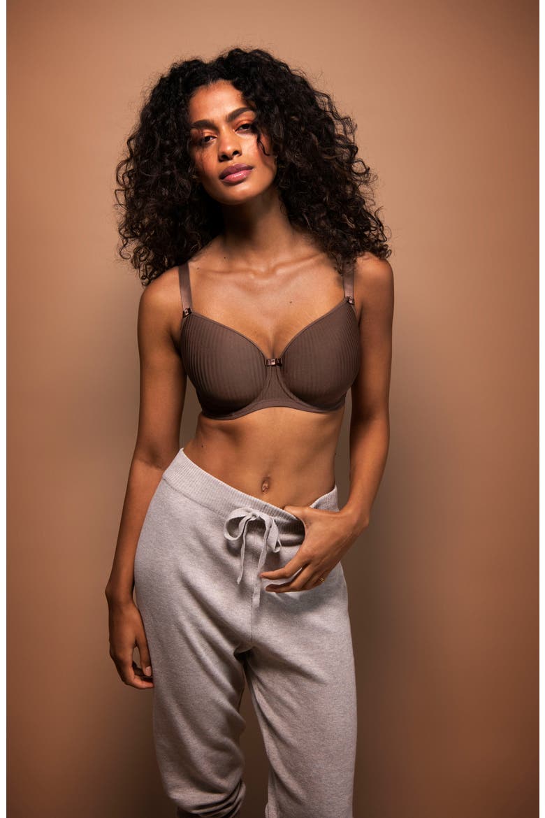 Idol Underwire Balconette Bra, Alternate, color, COFFEE ROAST