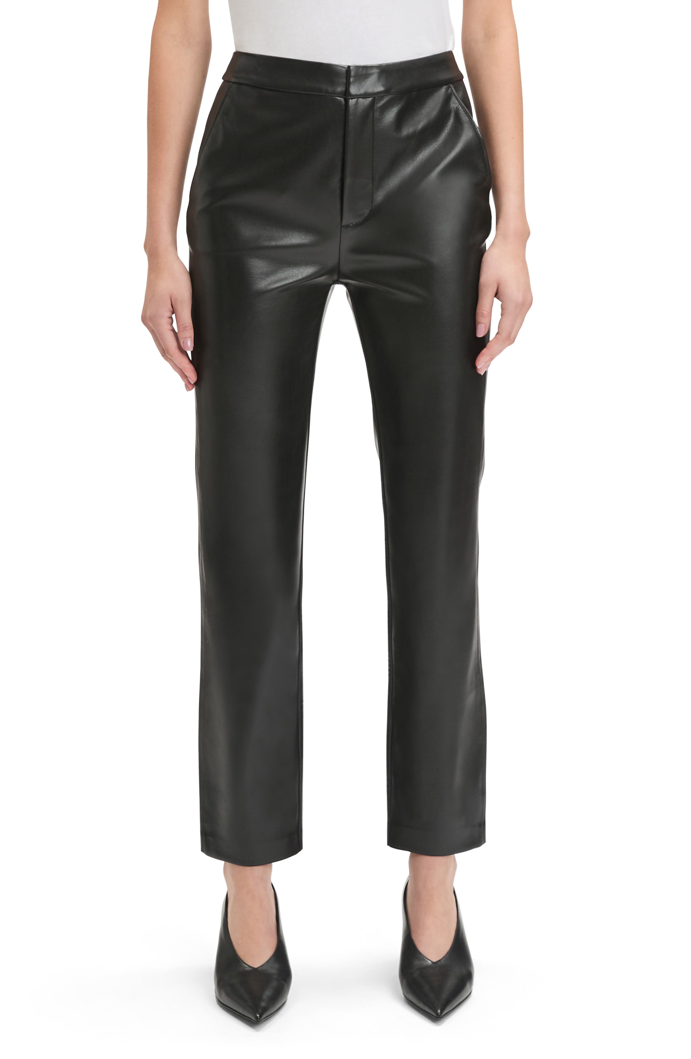 Favorite Daughter The Carla Faux Leather Flare Pants