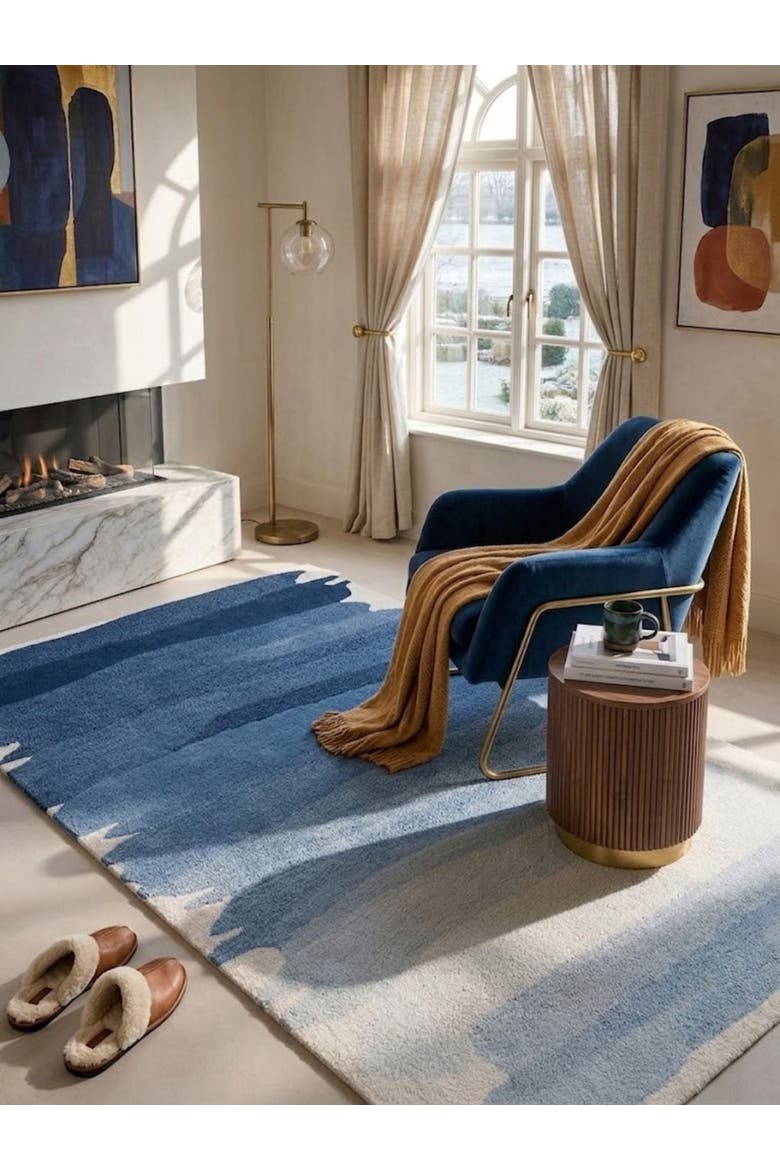 Antigua Wool Rug, Alternate, color, Blue