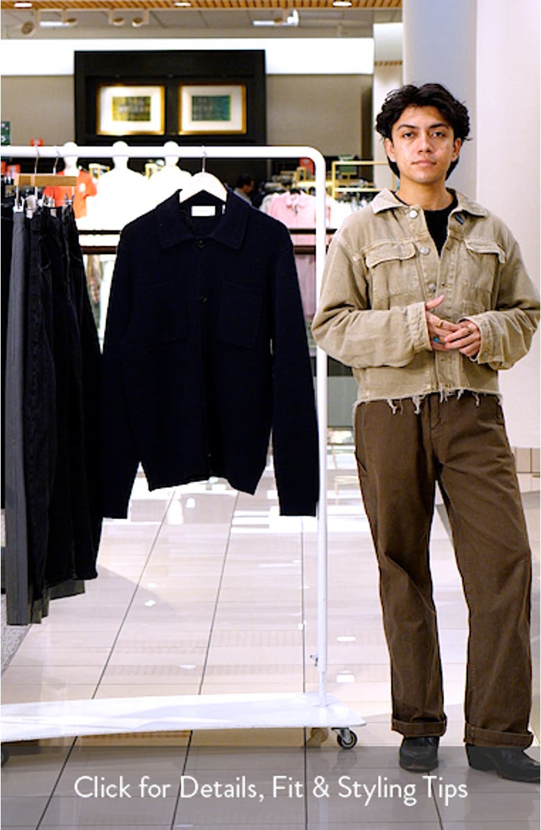 Fischer Wool Milano Knit Overshirt, sales video thumbnail