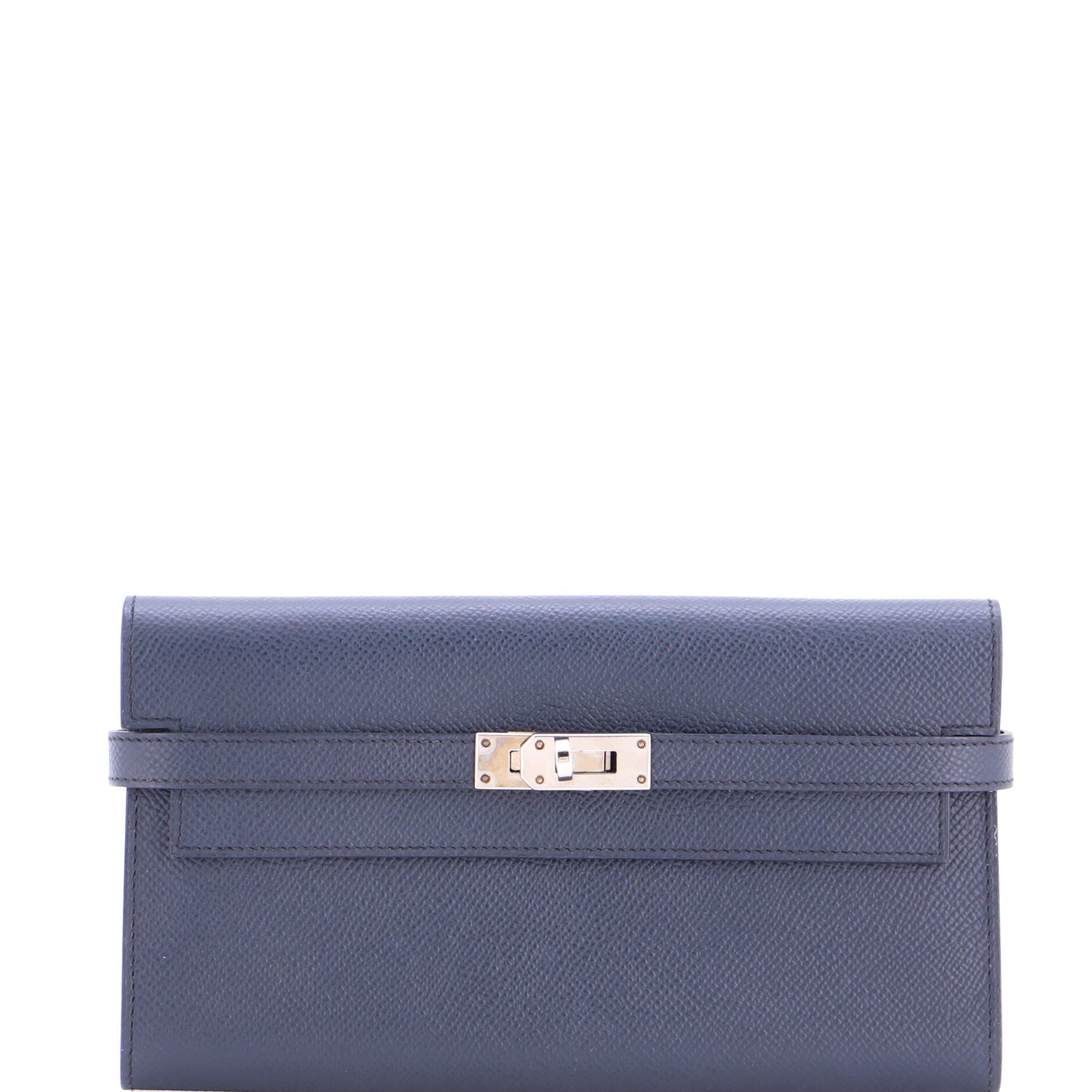 Kelly Wallet Verso Epsom Long, Main, color, Blue