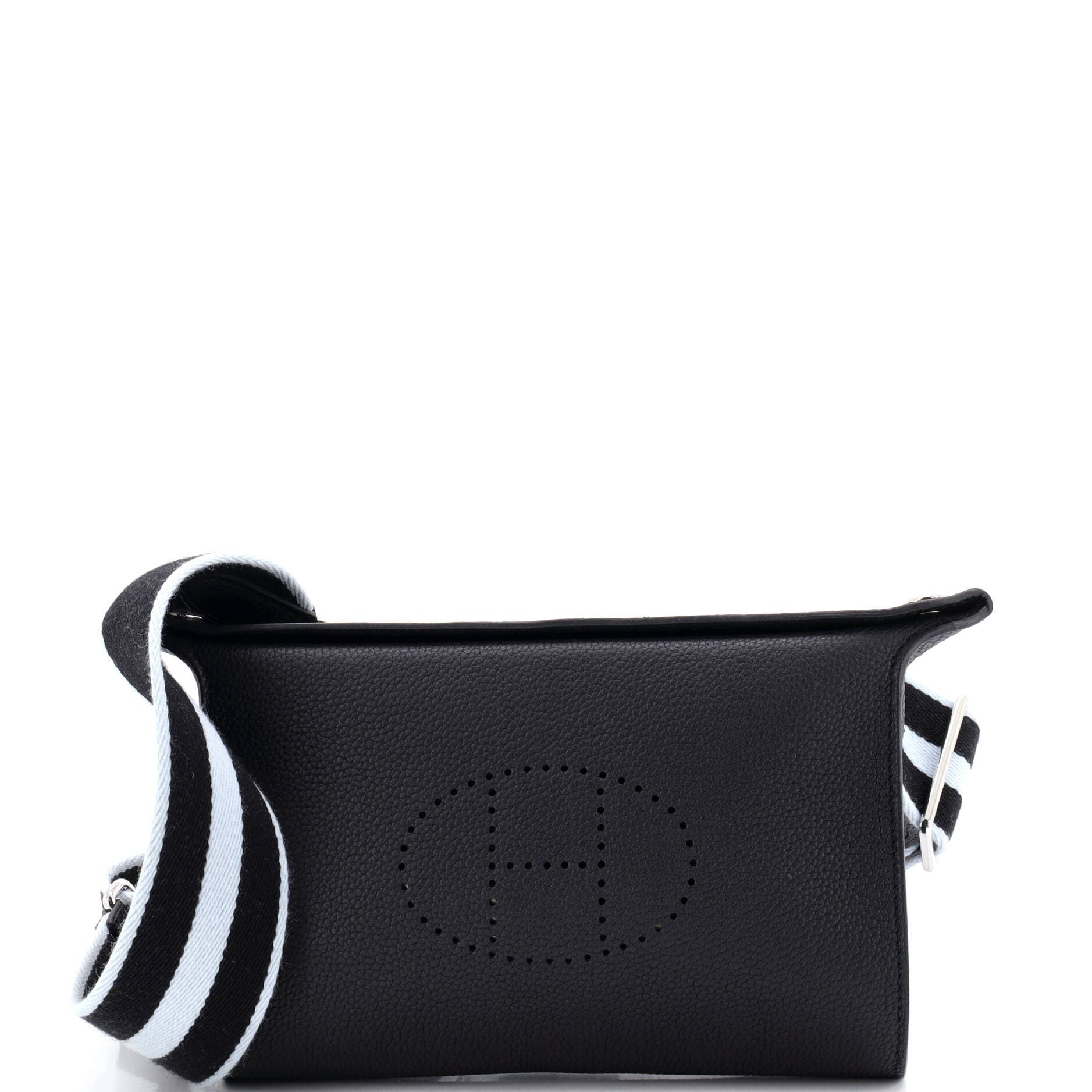 Videpoches Bag with Multicolor Strap Togo, Main, color, Noir