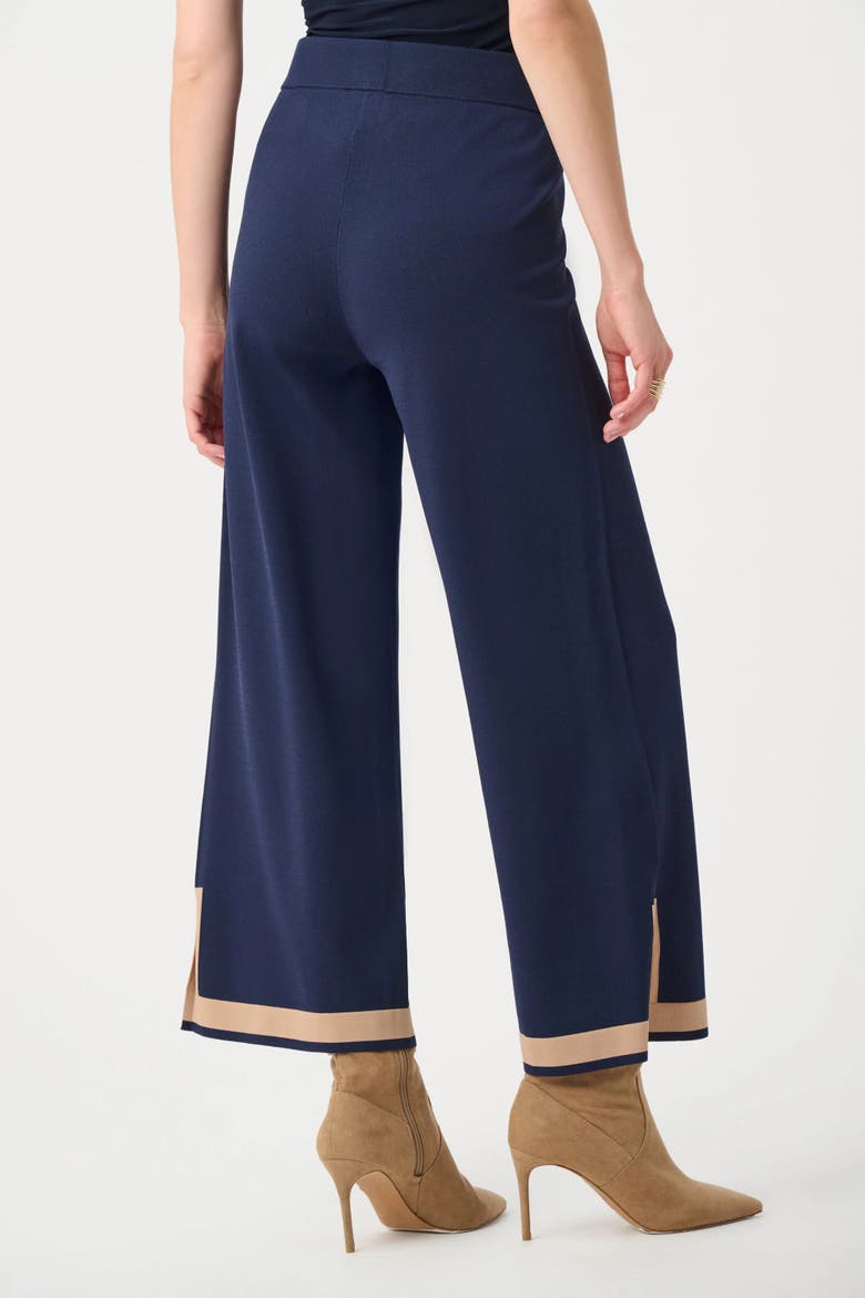 Sweater Knit Colour Block Culotte Pants, Alternate, color, Indigo/Camel