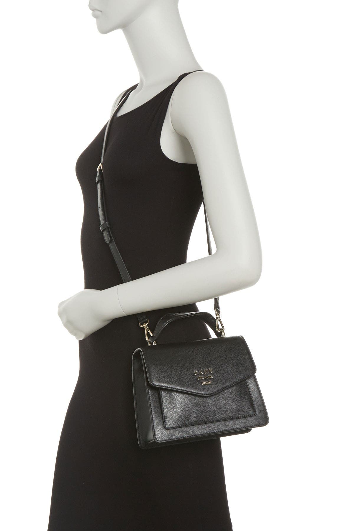 DKNY Whitney Leather Satchel Bag, Alternate, color, 