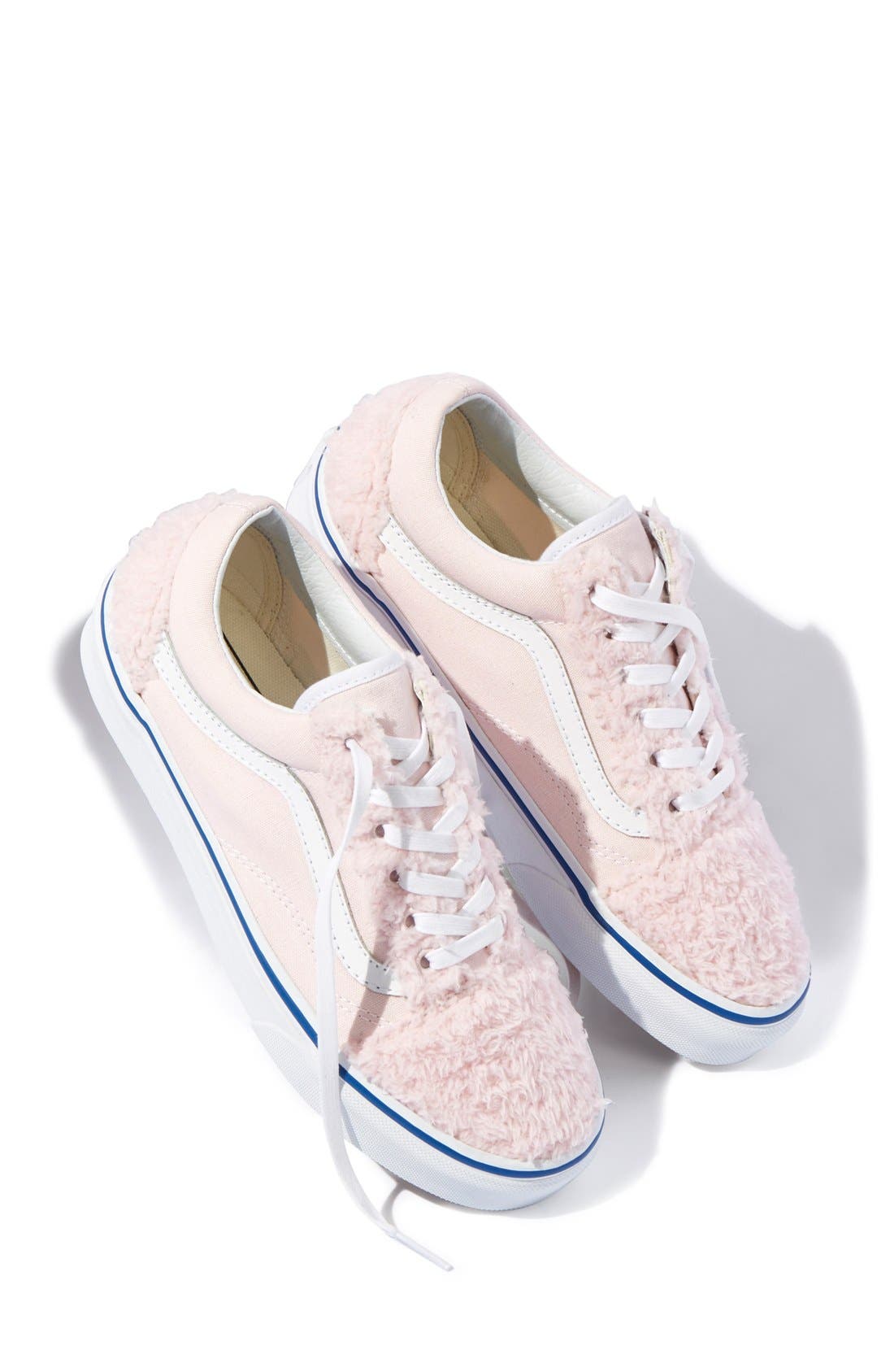 Vans 'Old Skool' Faux Shearling & Canvas Sneaker, Main, color, 