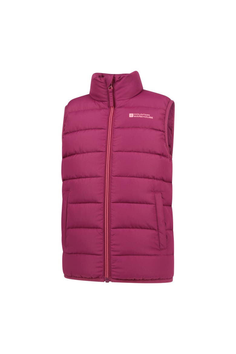 Childrens/Kids Rocko Plain Padded Vest, Alternate, color, Berry