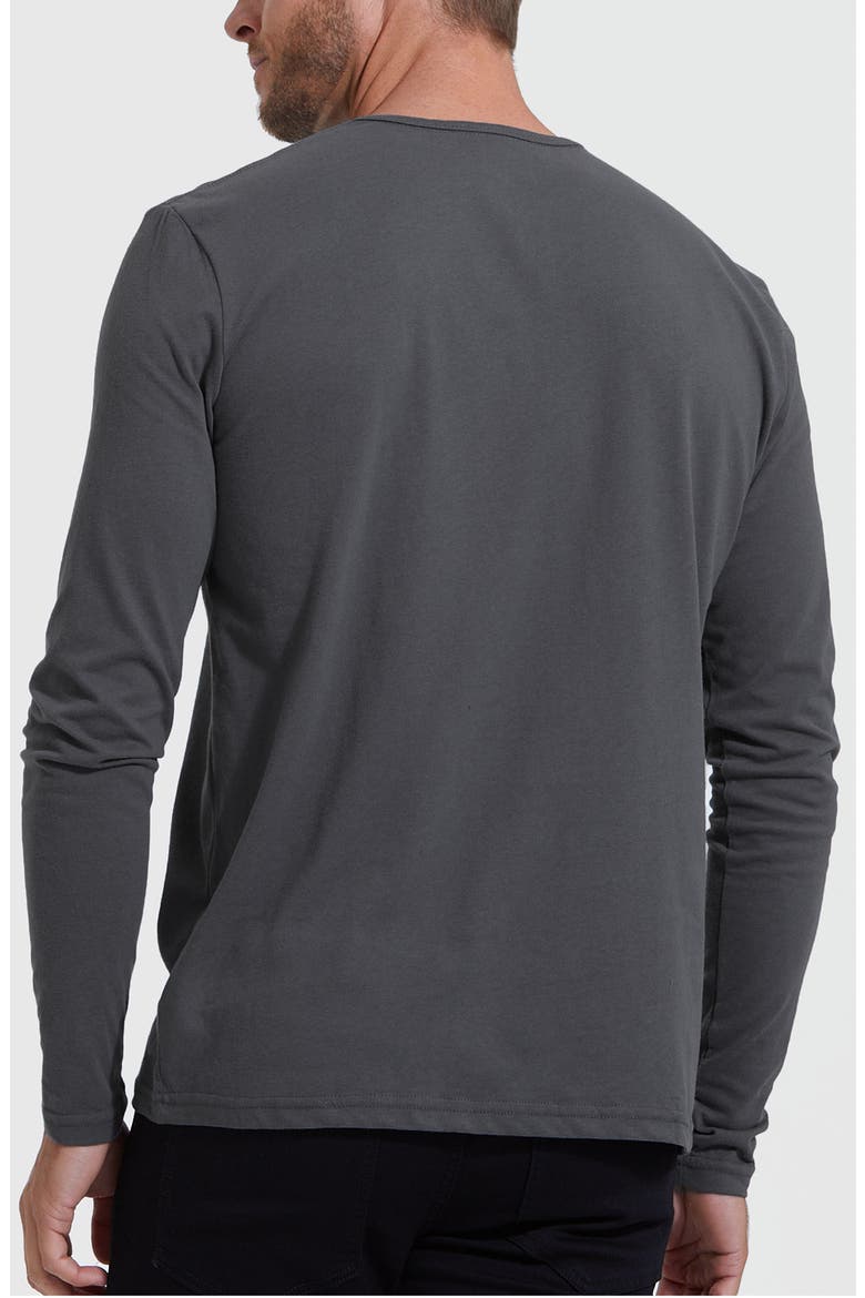 Classic Long Sleeve Henley, Alternate, color, CARBON