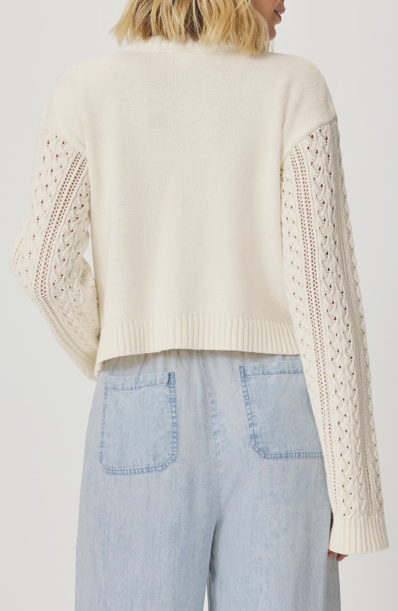 Splendid Gracie Jacquard Cardigan, Alternate, color, Yellow Shell Paisley