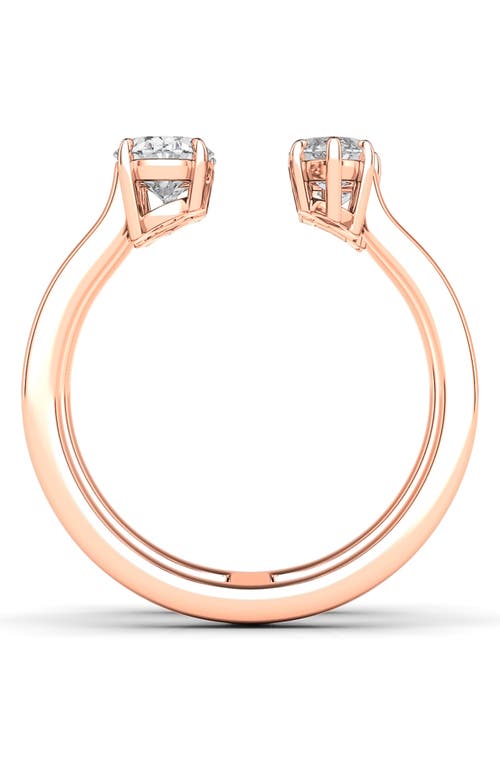 Hautecarat Fancy 4-stone Lab Created Diamond Ring In 18k Rose Gold
