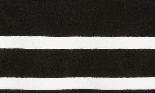 Elie Tahari The Clio Stripe Sweater In Black