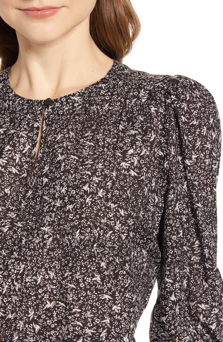 Lucky Brand Abby Floral Peplum Top, Alternate, color,