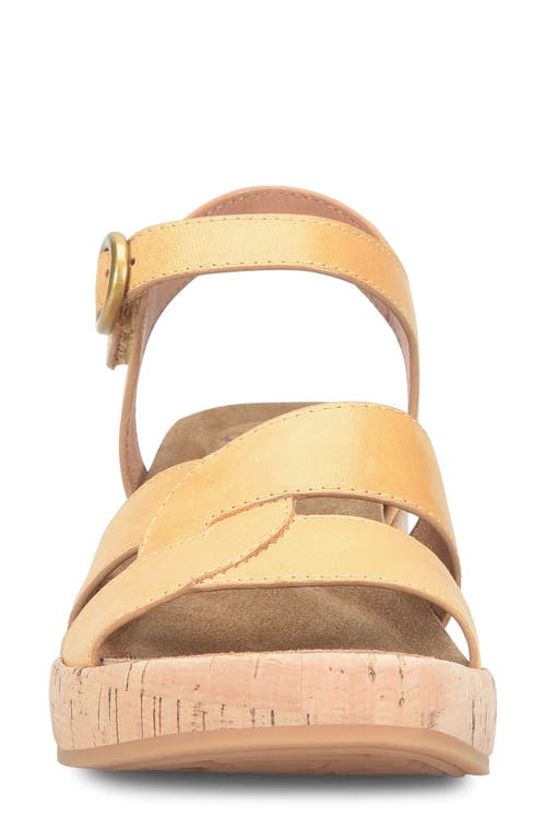 Söfft Ruthie Ankle Strap Platform Wedge Sandal In Sunshine Yellow