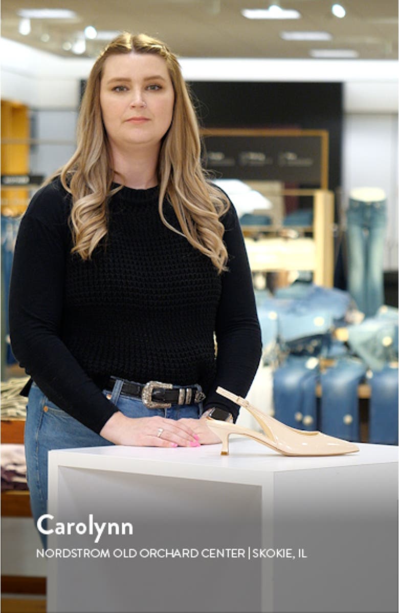 Larysa Pointed Toe Kitten Heel Slingback Pump, sales video thumbnail