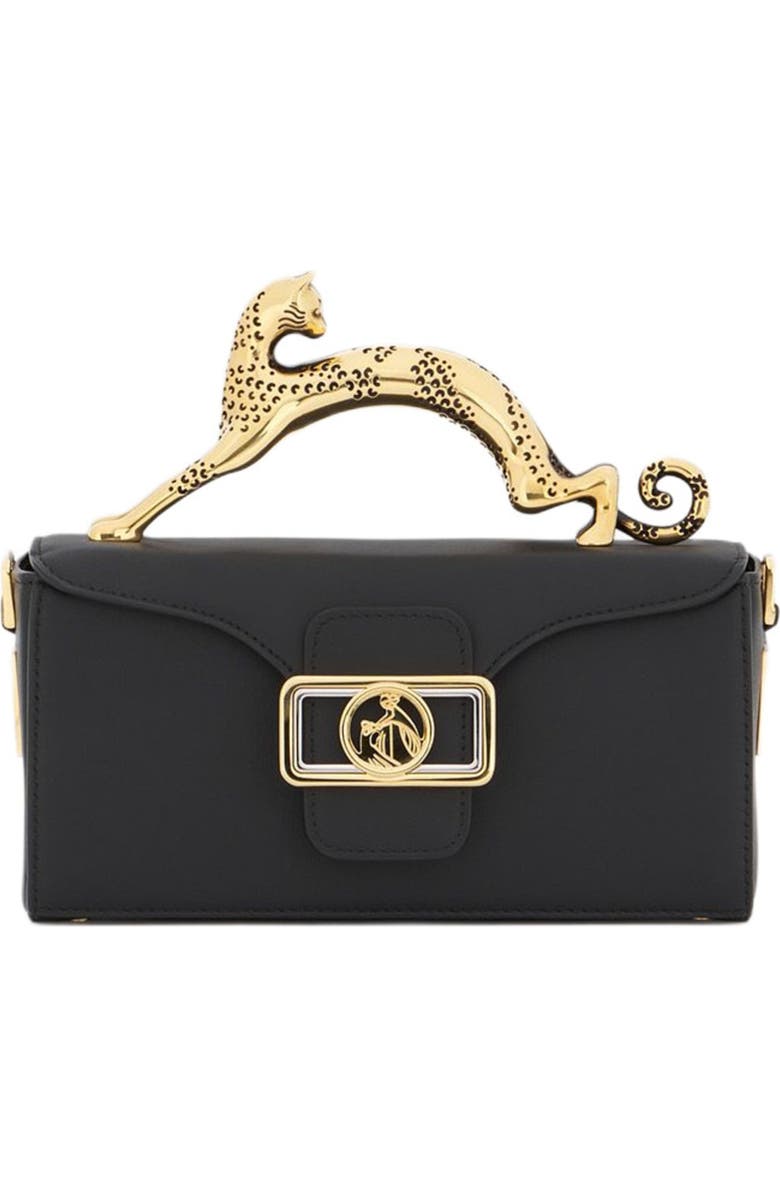 Lanvin Nano Pencil Cat Leather Bag, Main, color, Black