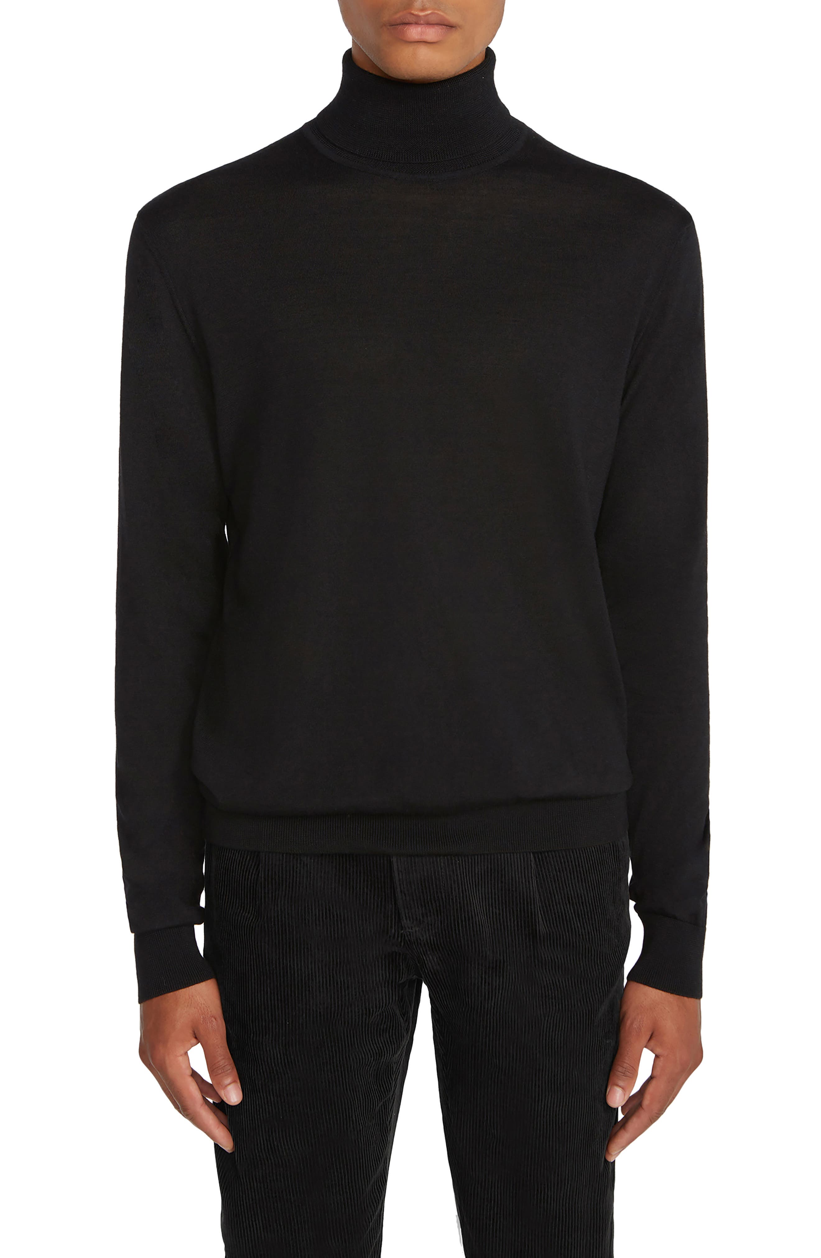 Jack Victor Wool, Silk & Cashmere Turtleneck Sweater