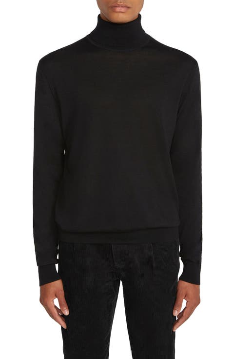Wool, Silk & Cashmere Turtleneck Sweater