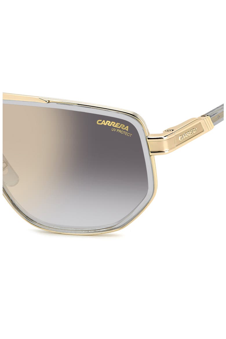 61mm Gradient Geometric Square Sunglasses, Alternate, color, GREY/ GREY SF GD SP