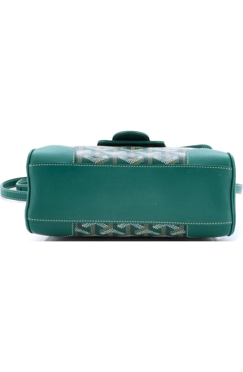 Pre-Owned Goyard Saigon Top Handle Bag Coated Canvas with Leather Mini, Alternate, color, Green