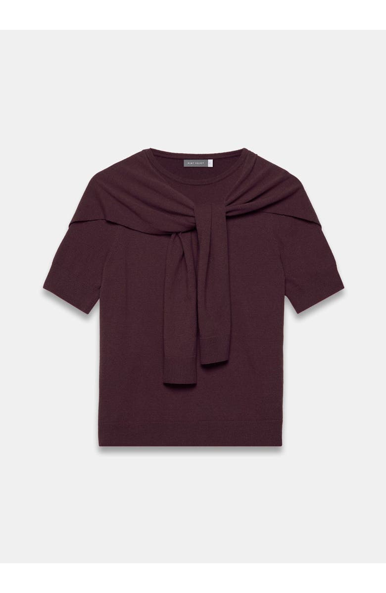 MINT VELVET Cotton Blend Scarf Detail Knit Top, Alternate, color,