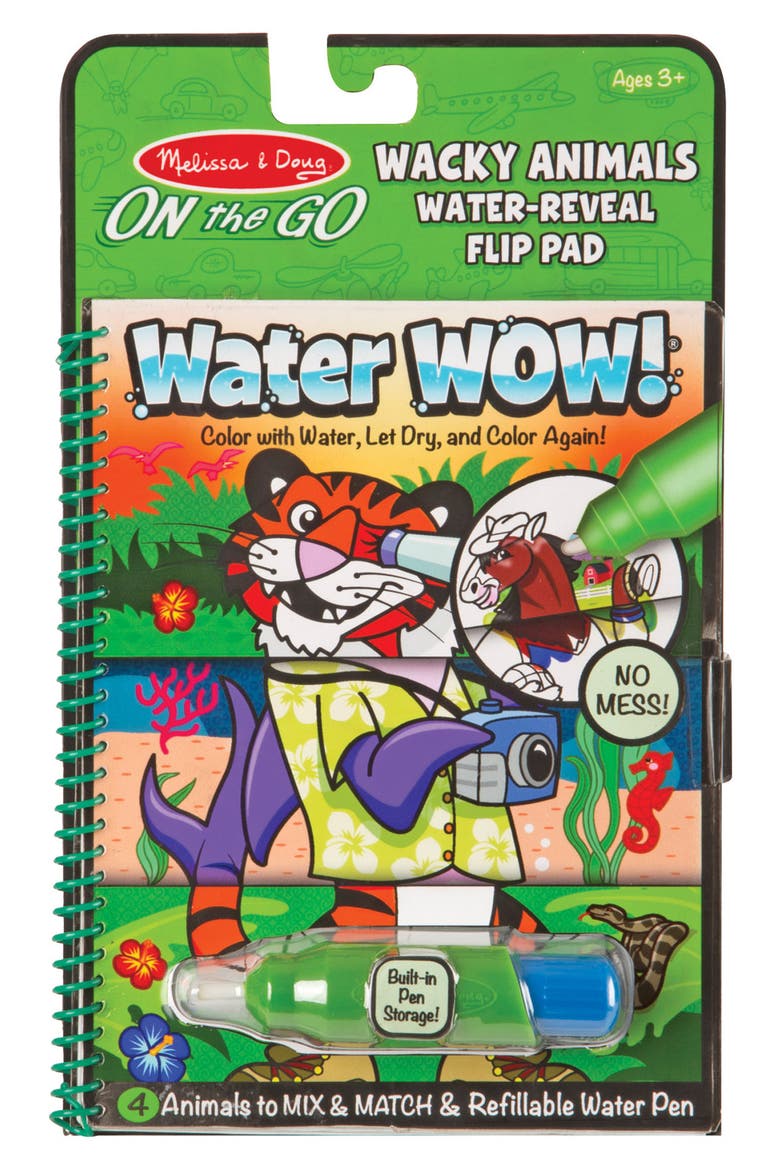 Water Wow Wacky Animals Water Reveal Pad, Main, color, NO COLOR