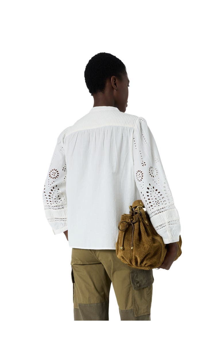 GERARD DAREL Cybella Embroidered Long sleeve Shirt, Alternate, color, Ecru