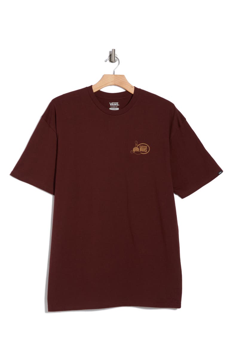 Vans Checker Lanes Graphic Tee, Alternate, color, Bitter Chocolate